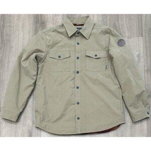 Eddie Bauer Men's Voyager Fleece-Lined Shirt Jacket Sz M Light Brown Outdoor